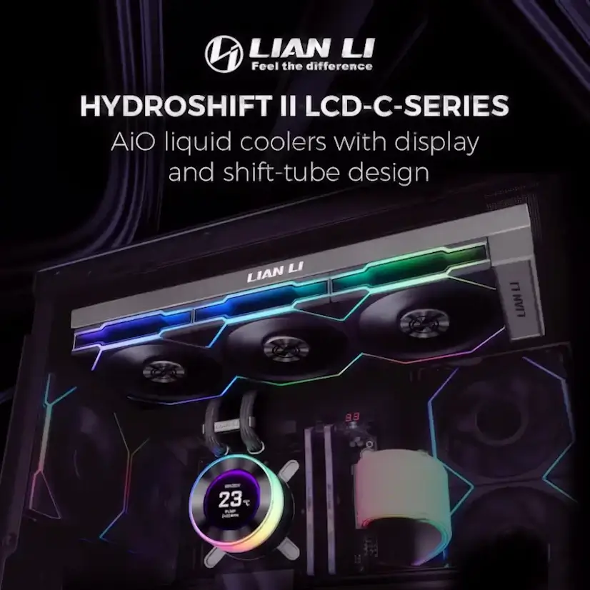 Montaje Refrigeración Líquida LIAN LI Hydroshift II LCD Gaming PC Lozoya Montaje Refrigeración Líquida LIAN LI Hydroshift II LCD Gaming PC Lozoya